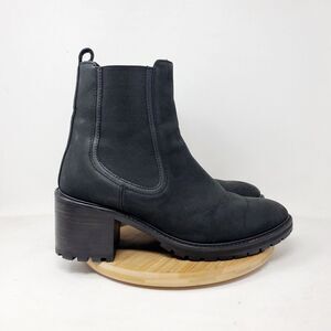 Thursday Knockout Boots Womens 10 Chelsea Black Nubuck Everyday Heel Shoes